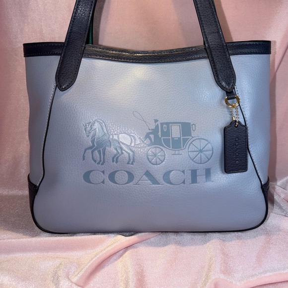 Coach Handbags - Authentic Coach Tote 27 – Colorblock Twilight-Multi with Horse & Carriage C5775